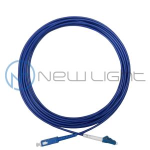 China SC APC To LC Metal Steel Fiber Optic Anti Rat Simplex Patch Cord on sale