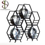 Metal Tube Frame Tyre Storage Rack Combined Hexagon Shape