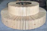 Haoyida 2900*450mm Backless Wooden Round Tree Bench