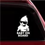 Multifunctional Custom Car Stickers White Cartoon Baby Heat Resistance