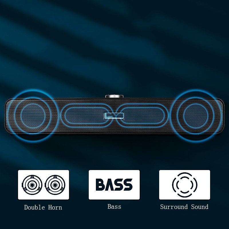 USB Input 10M Bluetooth 5.0 Soundbar Wireless Computer Soundbar