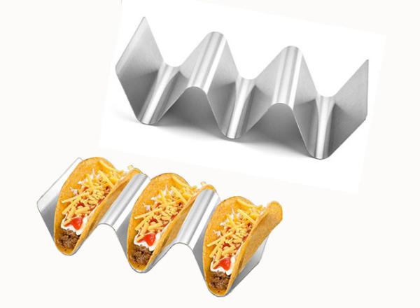 Wholesale Premium Stainless Steel 3 Pack Taco Holder For Baking Dishwasher