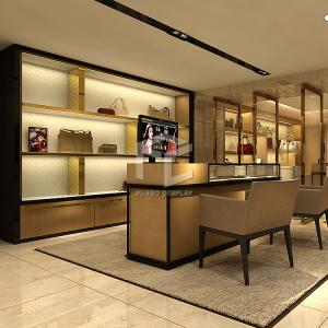 Quality T4 LED Boutique Bag Store Display Showcase 8mm Tempered Glass wholesale