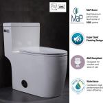 High Efficiency White One Piece Tall Elongated Toilets Bowl MAP800G