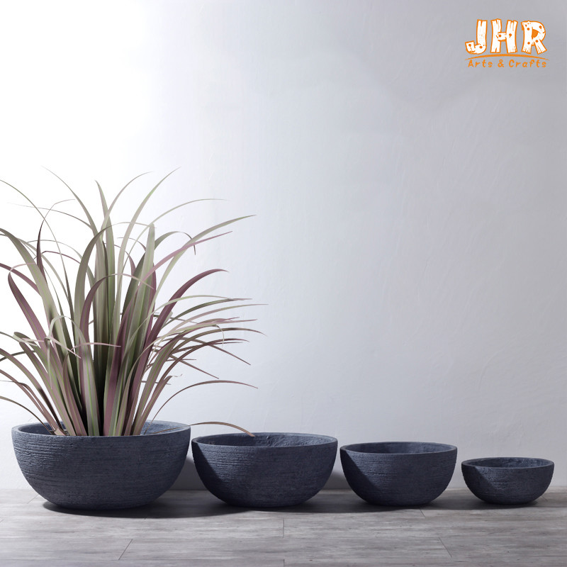 Round Planters Resin Pot Planter Set Lightweight Pots Garden Flower Pots MGO Flowerpots Clay Pots