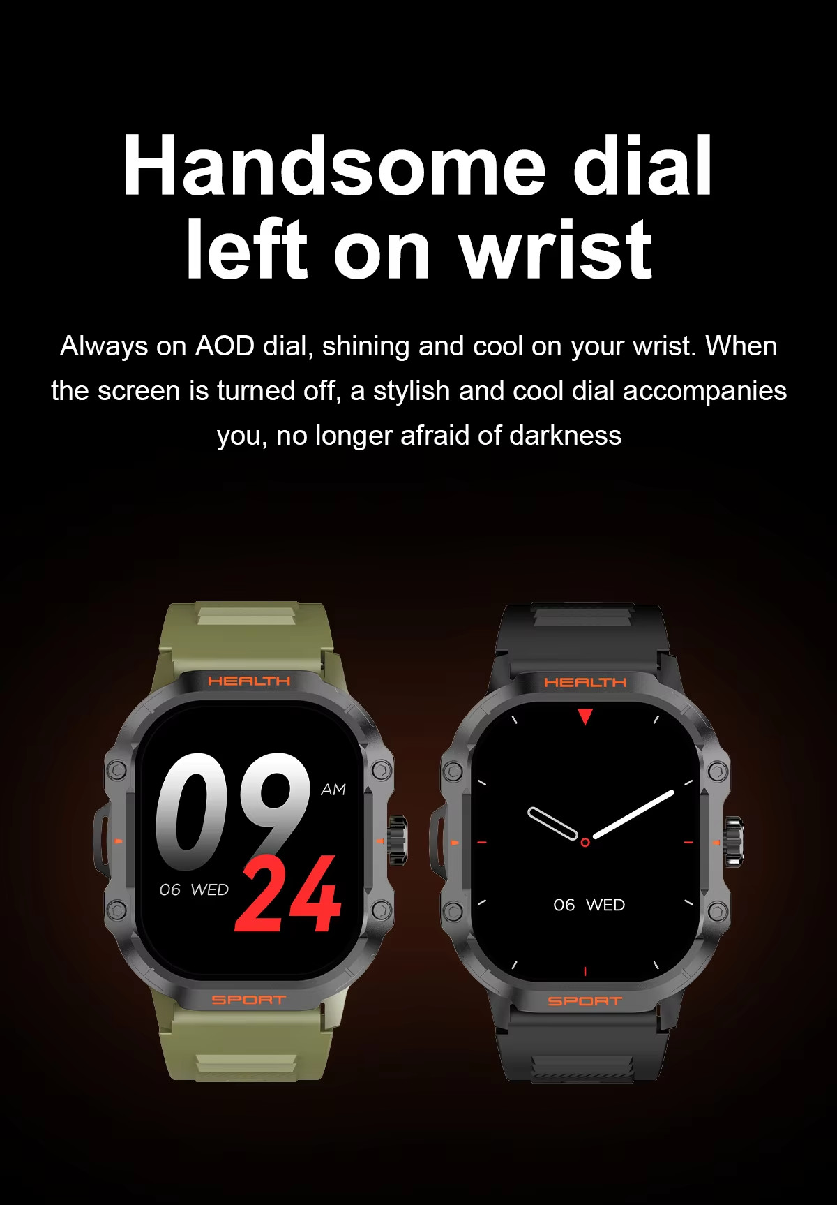 2.1inch Amoled Smart Watch HK24 Men Sports AI Voice Assistant Health Monitoring for men
