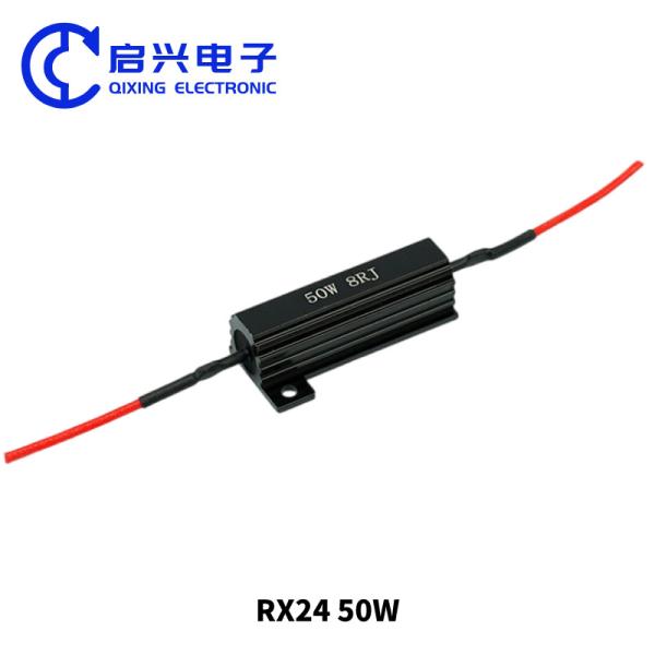 Cheap RXG24 Black Aluminum Shell 50W Wire Wound Braking Resistor for sale