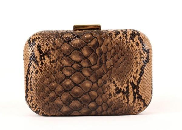 Pu Leather Black And Gold Beautiful Clutch Bags Rectangle Closure For Dinner