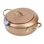 Kitchen Green Deep Frying Pots Temperature Control Stainless Steel Cooking Pot