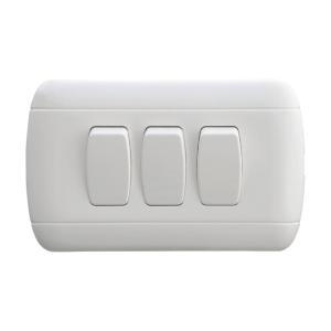Quality Flame Resistant 3 Gang 2 Way Switch 110V ~ 250V Electric Wall Switches wholesale