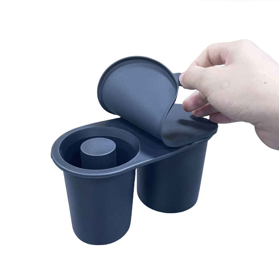 Exclusive Patent Reusable Silicone Ice Hollow Cylinder Tray Mold for Large Ice Cubes