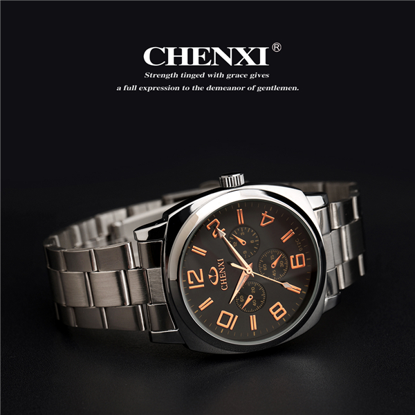 Your Logo Custom Watches Rose Gold Big Number Dial Watch Stainless Steel Band Watches Man