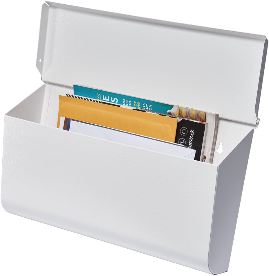 Professional Medium Capacity Heavy Duty Steel Black Wall Mount Mailbox 0.8mm Thick