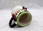 Cute 3D Ceramic Mug / Penguin Coffee Mug Strong Dolomite Material With Scarf