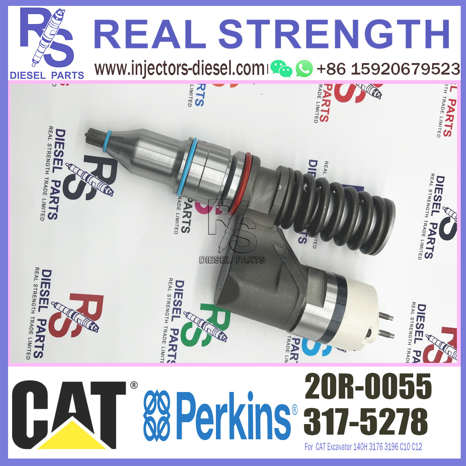20R-0055 common rail excavator fuel injector for CAT C10 C12 engine injector 20R-0055