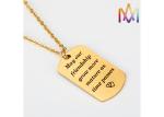 2.5mm Thickness SS304 Mens Engravable Pendant Necklaces