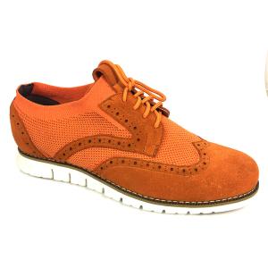 Quality Flyknit Suede Mens Leather Casual Shoes , Leisure Knitted Canvas Shoes wholesale