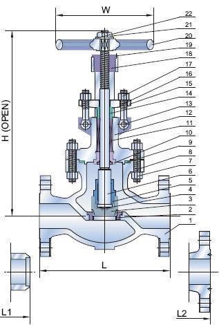 Weld Type High Pressure Ball Valves , Stainless Steel Globe Valve Class 3000 0