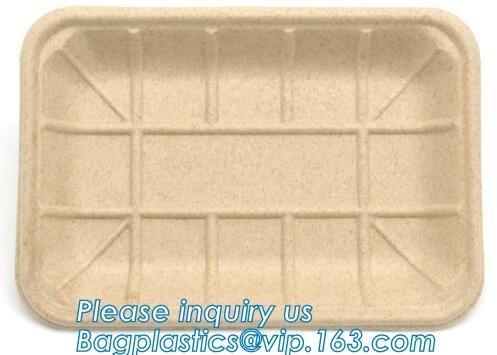 corn starch plastic round food tray food tray with lid Biodegradable Plastic
