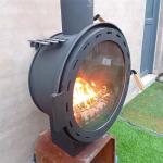600mm Indoor Central Heating Wall Mounted Wood Burning Suspended Fireplace