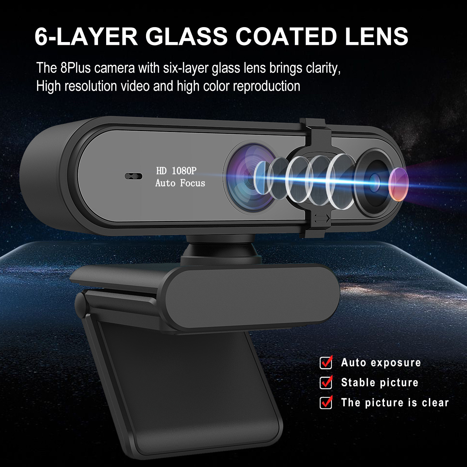 HK2M-K20Pro Digital Computer Camera Online Class Live Streaming 1080p Module Mobile Driver-Free Focus 60 FPS