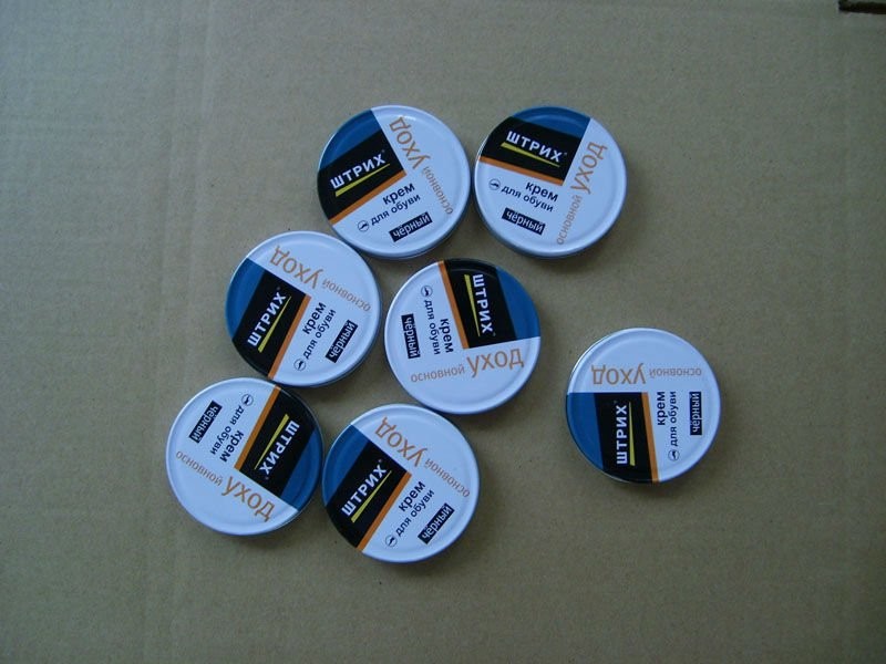 Round Metal Storage Containers Shoe Polish Tin With Different Versions