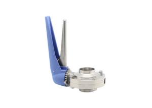 Quality TP316L 1.5'' X 0.065'' Sanitary Stainless Steel Butterfly Valves Tri Clamp With Pull Handle wholesale