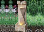 Geometry Single Column Stone Fountain Water Feature