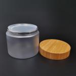 Bamboo Lid PET Serum Empty Makeup Jars 250g Cosmetic Packaging