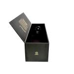 Black Wine Bottle Packaging Boxes With UV Print Gold Foil Stamping Embossing