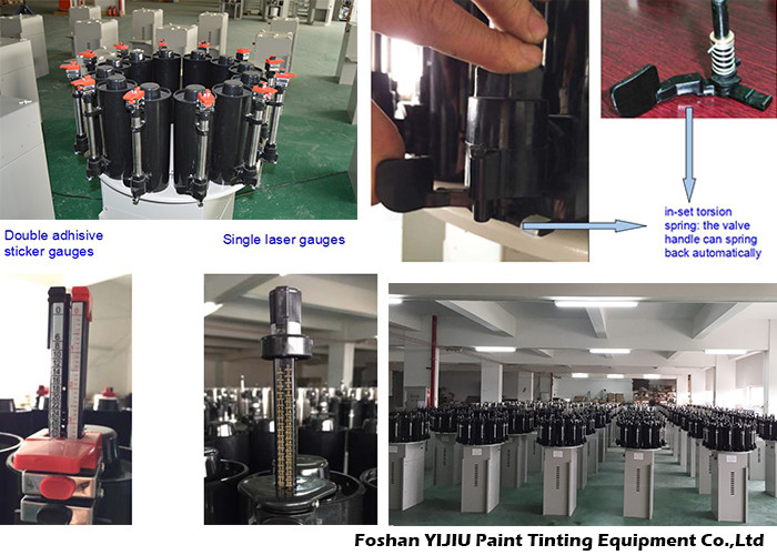 220V AC Paint Tint Dispenser Semi Manual Colorant Dispenser With 12/16 Canisters