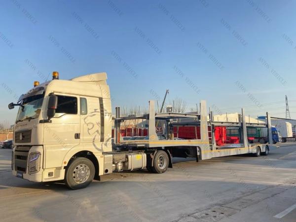 2 Axle Double Deck Car Carrier Trailer 6-8 Car Transporter Semi Trailer For
