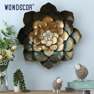 Quality 3D Blooming Flower Metal Wall Art Sculpture Decoration Copper wholesale