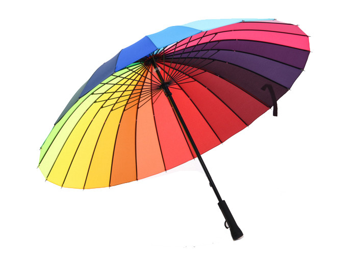 Printed 23 Inch Ladies Windproof Umbrella , Strong Umbrella Wind Resistant