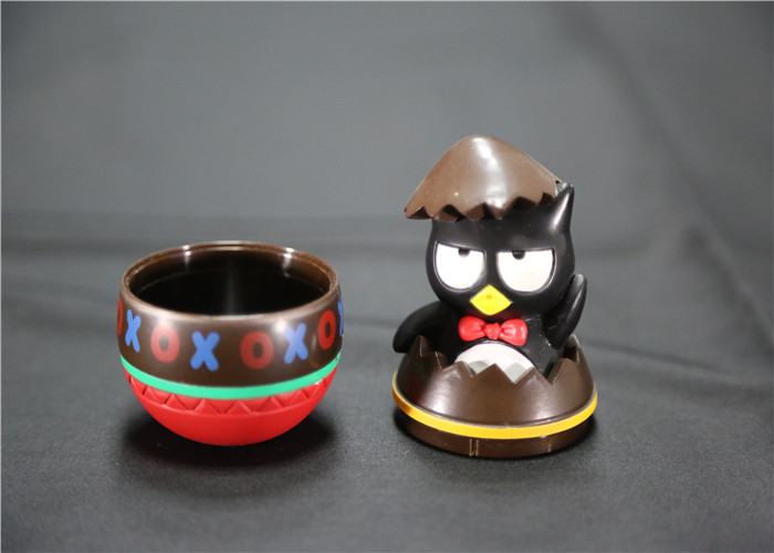 Professional Black XO Custom Plastic Toys With Sanrio Logo Yellow / Brown Color