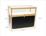 1000mm(W) Glass Display Cabinet with storage, Aluminum Double Door Glass Display
