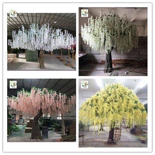 UVG large artificial decorative tree white wedding trees with cherry flower for event planner CHR044
