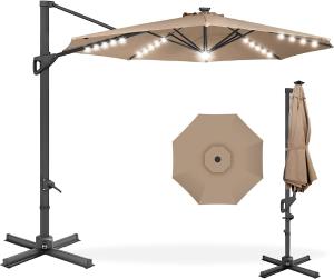 Canopy, Cantilever Umbrella Hanging Umbrellas, Fade Resistance & Water-repellent UV Protection Solution-dyed Fabric