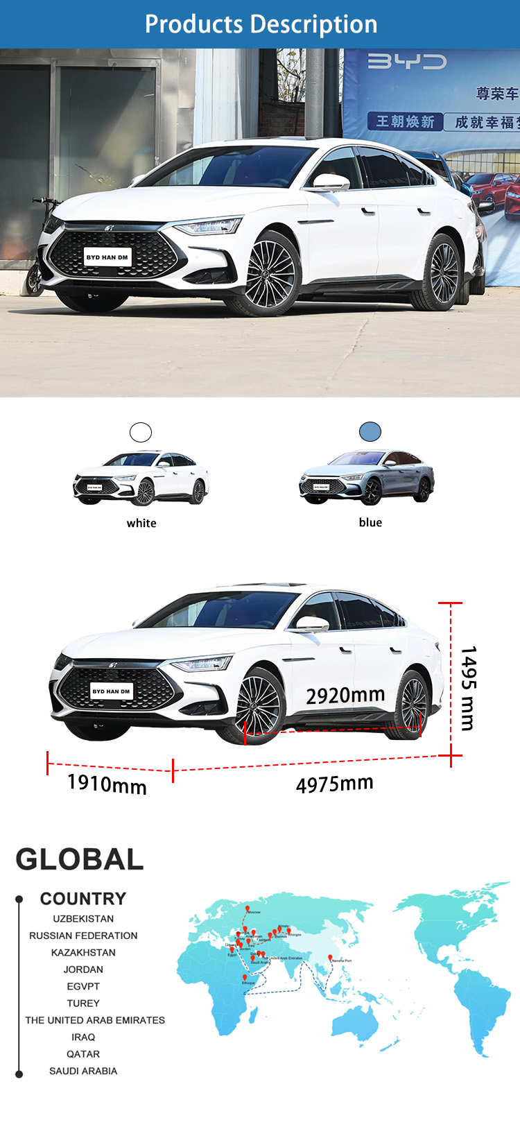 2023 New Energy Electric Vehicles Champion Hybrid BYD Han DM-I EV Car