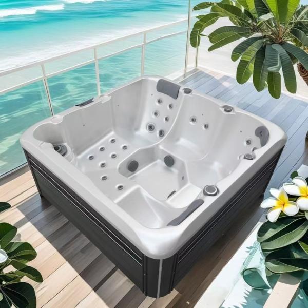 WiFi-Enabled 5 Persons Hot Tub Modern Design Outdoor Garden Acrylic Massage Spa