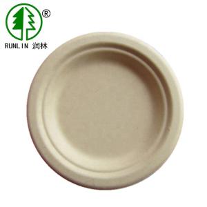 Quality White Hotel Disposable Biodegradable Sugarcane Bagasse Plates Unbleached Plant Fiber wholesale