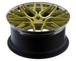 Matt Black Gold Center 5x120 3 Piece Wheels