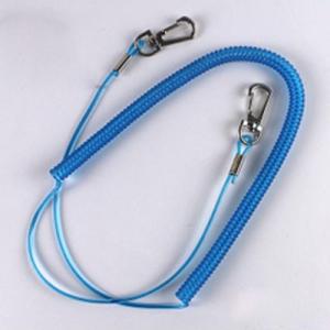 Quality Fishing braid line boat blue high quality plastic safety coiled Lanyard tether coil holder wholesale