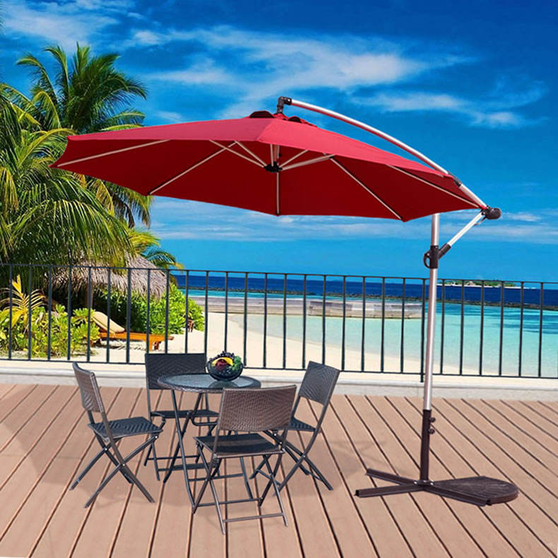 3m Banana Courtyard Aluminum Cantilever Umbrella For Garden Outdoor