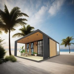 Quality Outdoor Wooden Container Home Luxury Garden Tiny House with 2-3 Bedrooms for Families and Hotels Aluminum Alloy Windows wholesale