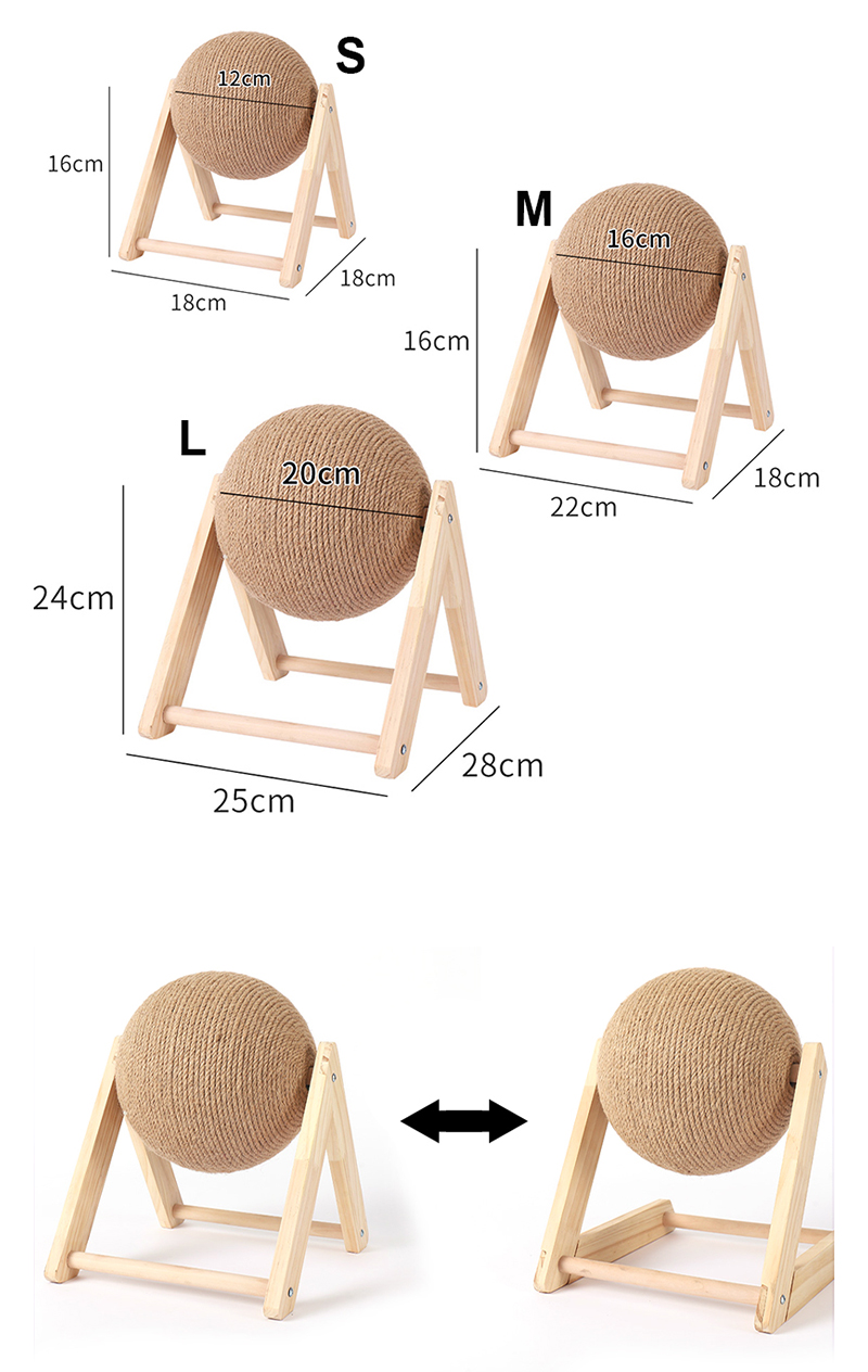 Cat Scratching Ball Toy Suitable Training Sisal Rope Board Crushing Foot Stocked Pet