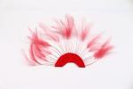 Dyed Stripped Hackle Feather Fan , Chicken Feather Hand Fan 10x15cm