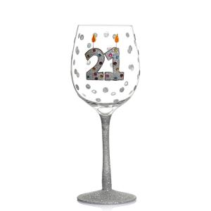Quality High Quality Personalized Glitter Tem Birthday Gift Red Wine Glass wholesale