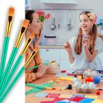 Customized Logo Green Art Brushes Set For Acrylic Oil Watercolor Painting