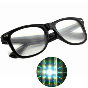 Quality Ultimate 3D Diffraction Glasses Prism Effect EDM Rainbow Rave Sunglasses wholesale